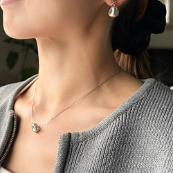 【ラッピング付き✴︎*】選べる2点SET★貝パールネックレスとピアス/イヤリング★Xmasギフト 5枚目の画像