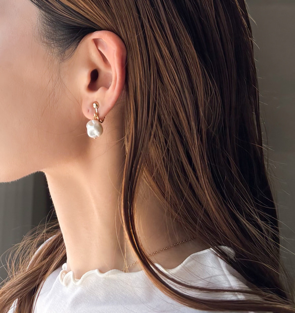 【ラッピング付き✴︎*】選べる2点SET★貝パールネックレスとピアス/イヤリング★Xmasギフト 13枚目の画像