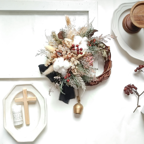 【メルカリ便】　ウィンターリース　クリスマス　アンティークベル　594 メルカリ便】ウィンターリースクリスマスアンティークベル594