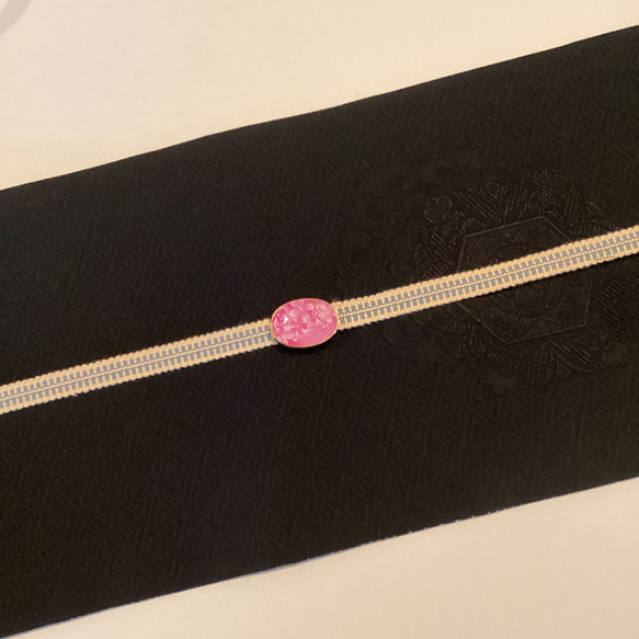 【新品】正絹半幅帯　長尺　オリジナル　リバーシブル　繋ぎ目の無い帯 5枚目の画像