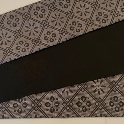 【新品】正絹半幅帯　長尺　オリジナル　リバーシブル　繋ぎ目の無い帯 2枚目の画像