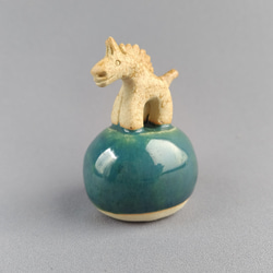 馬の置物 午年 干支 焼締め・緑釉 【商品番号：00766】 その他置物 や