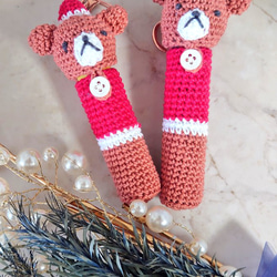 【送料無料】リップクリームの長さが選べるsnowman　リップケース バックチャーム 1枚目の画像