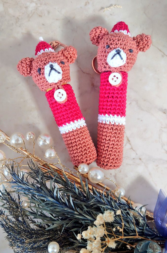 【送料無料】リップクリームの長さが選べるsnowman　リップケース バックチャーム 1枚目の画像