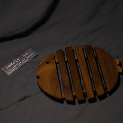 天然木の魚モチーフ 鍋敷き コースター 14枚目の画像