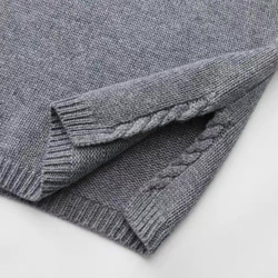 4色 フラワー刺繍 カシミヤウールベスト【春秋冬】赤・グレー・ベージュ 17枚目の画像