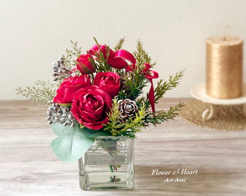 ガラス　花瓶　赤　クリスマス ガラス 花瓶 赤 クリスマス 【公式通販】