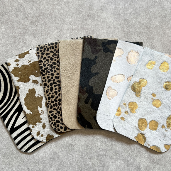 【受注製作】本革ハラコ　スクエアトート Mサイズ　オールレザー　ボディ両面ハラコレザー│［組み合わせを選べる］全7柄 12枚目の画像