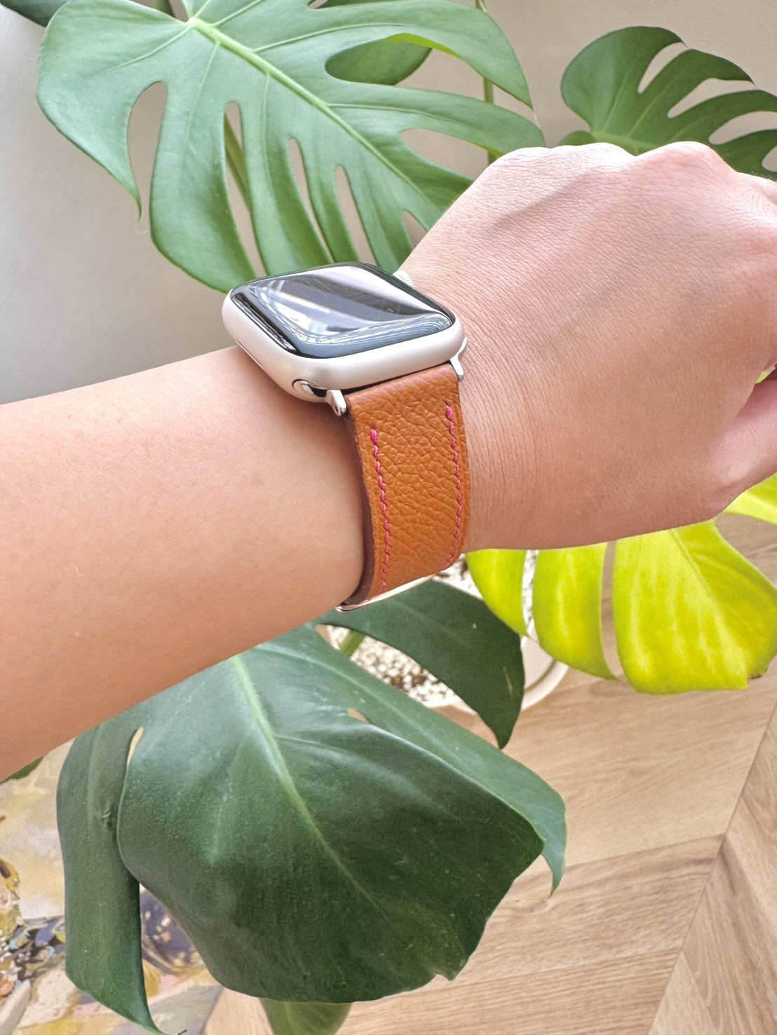 Apple Watch バンド 本革（エプソンレザー）｜革×糸の色を選べるオーダーウォッチベルト