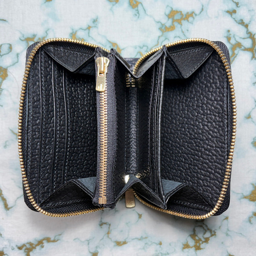 シールスキン（海豹革：ブラック） firebird【Calm compact】ラウンド