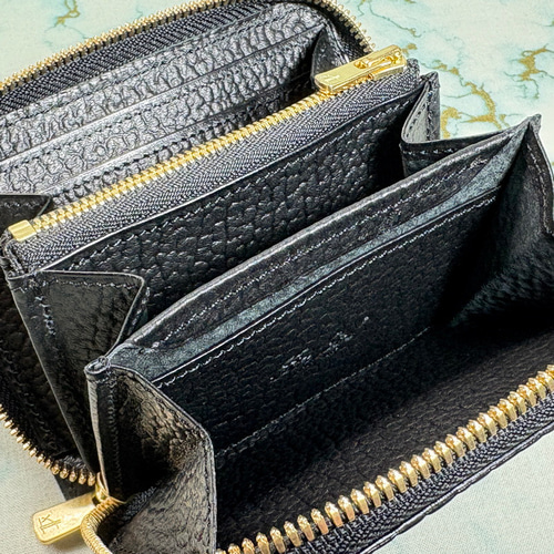 シールスキン（海豹革：ブラック） firebird【Calm compact】ラウンド