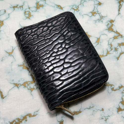 シールスキン（海豹革：ブラック） firebird【Calm compact】ラウンド