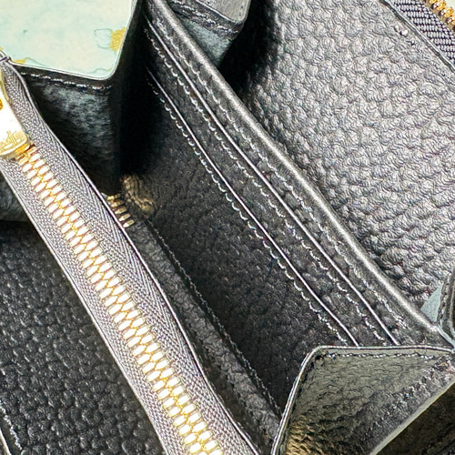 シールスキン（海豹革：ブラック） firebird【Calm compact】ラウンド