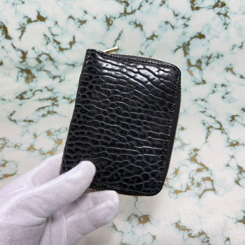 シールスキン（海豹革：ブラック） firebird【Calm compact】ラウンド