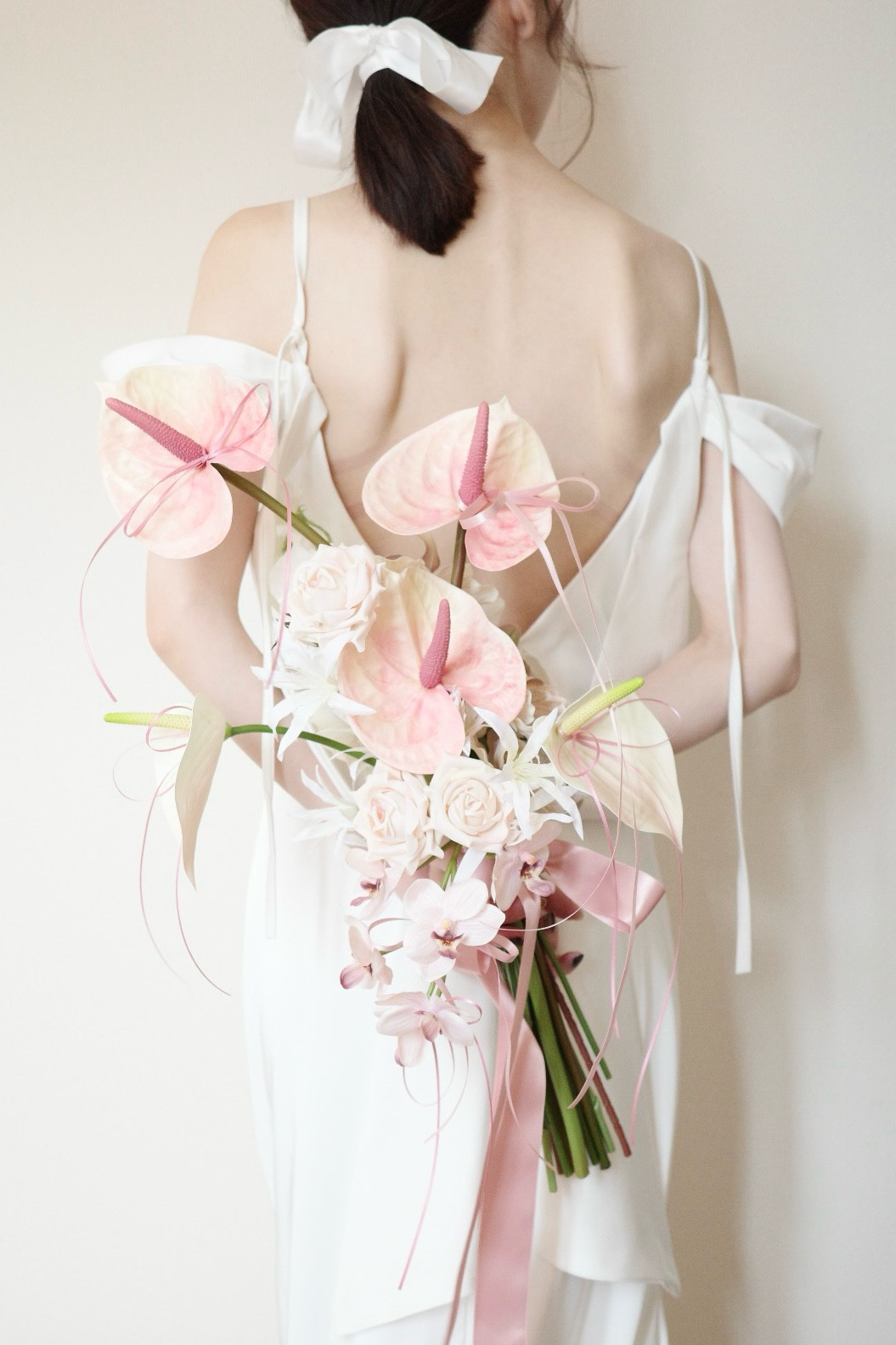 【完成品】幸せピンクフラワーブーケ/結婚式　前撮り