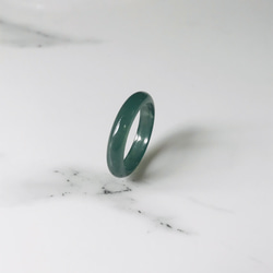 [R28-037］ ジェイド　JADE ヒスイ　本翡翠　くりぬき　リング　天然石　一点物　グアテマラ産　13号　指輪 4枚目の画像