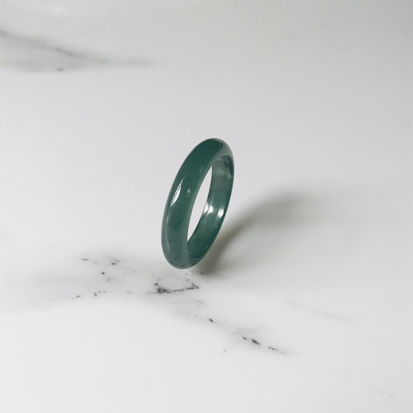 [R28-037］ ジェイド　JADE ヒスイ　本翡翠　くりぬき　リング　天然石　一点物　グアテマラ産　13号　指輪 4枚目の画像