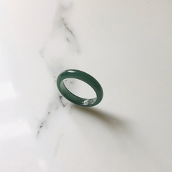 [R28-037］ ジェイド　JADE ヒスイ　本翡翠　くりぬき　リング　天然石　一点物　グアテマラ産　13号　指輪 5枚目の画像