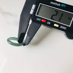 [R28-037］ ジェイド　JADE ヒスイ　本翡翠　くりぬき　リング　天然石　一点物　グアテマラ産　13号　指輪 10枚目の画像