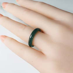 [R28-037］ ジェイド　JADE ヒスイ　本翡翠　くりぬき　リング　天然石　一点物　グアテマラ産　13号　指輪 7枚目の画像