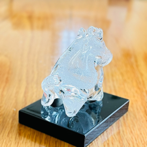 新春》干支だるま2026『午』ガラスの仔馬【木箱入り】:*+. 送料無料