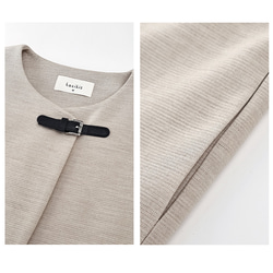 上品なテクスチャーが魅力のウール混紡ジャケット。あしらわれたレザーループが、日常の装いにさりげないアクセントを。#779 8枚目の画像