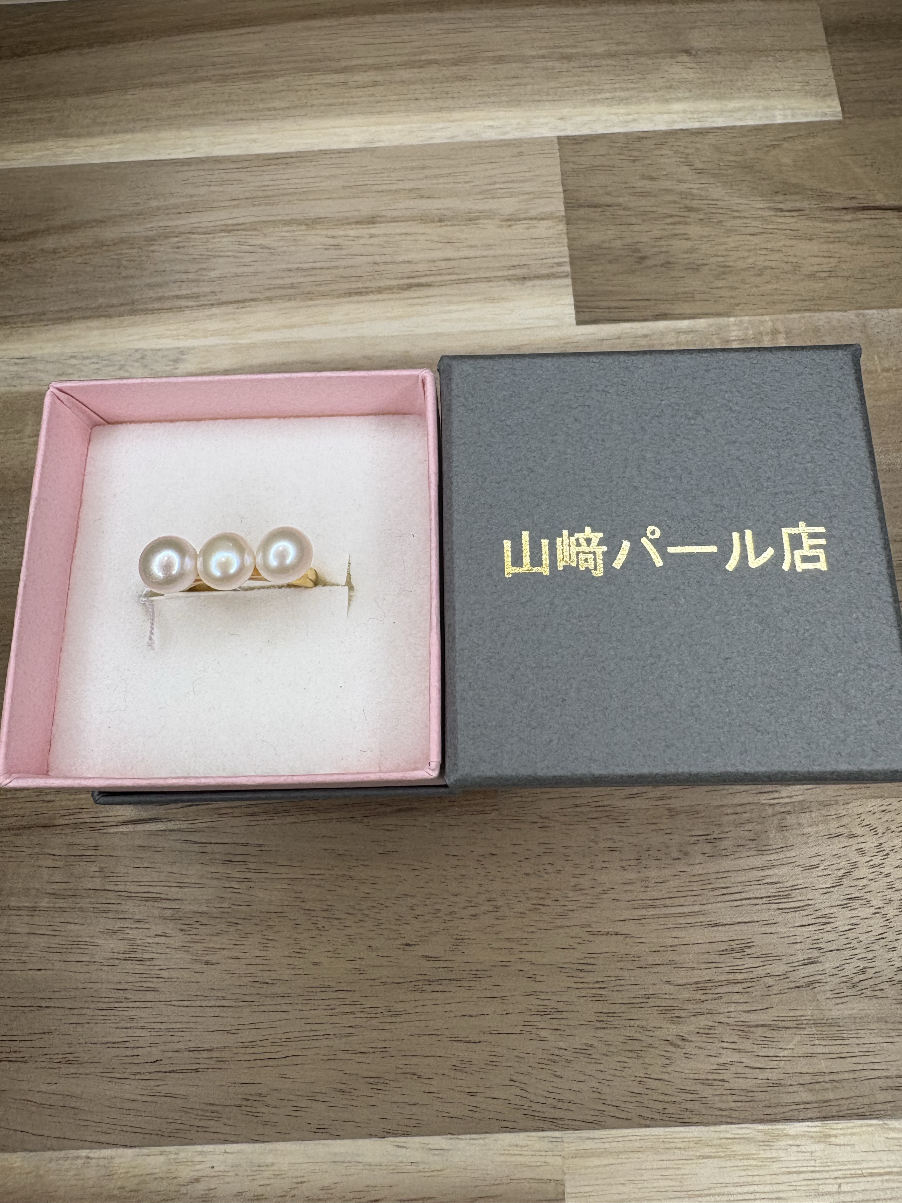 3連パールリング【一点物】