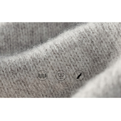 しなやかなニットパーカー。ふんわりとした着やせシルエットで、温もりとスタイルを両立。フード付きニットジャケット#780 7枚目の画像