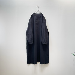 ひよりワンピース。ダブルガーゼ。ブラック。身幅・袖幅たっぷりで着やすいタイプ。【即納】 11枚目の画像