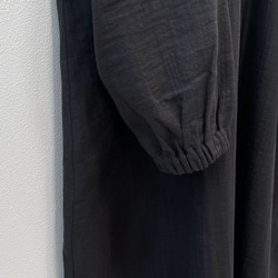 ひよりワンピース。ダブルガーゼ。ブラック。身幅・袖幅たっぷりで着やすいタイプ。【即納】 12枚目の画像