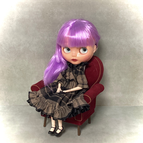ミニチュア家具 ソファ ハート型 ブライス等1/6ドール ぬい ドール