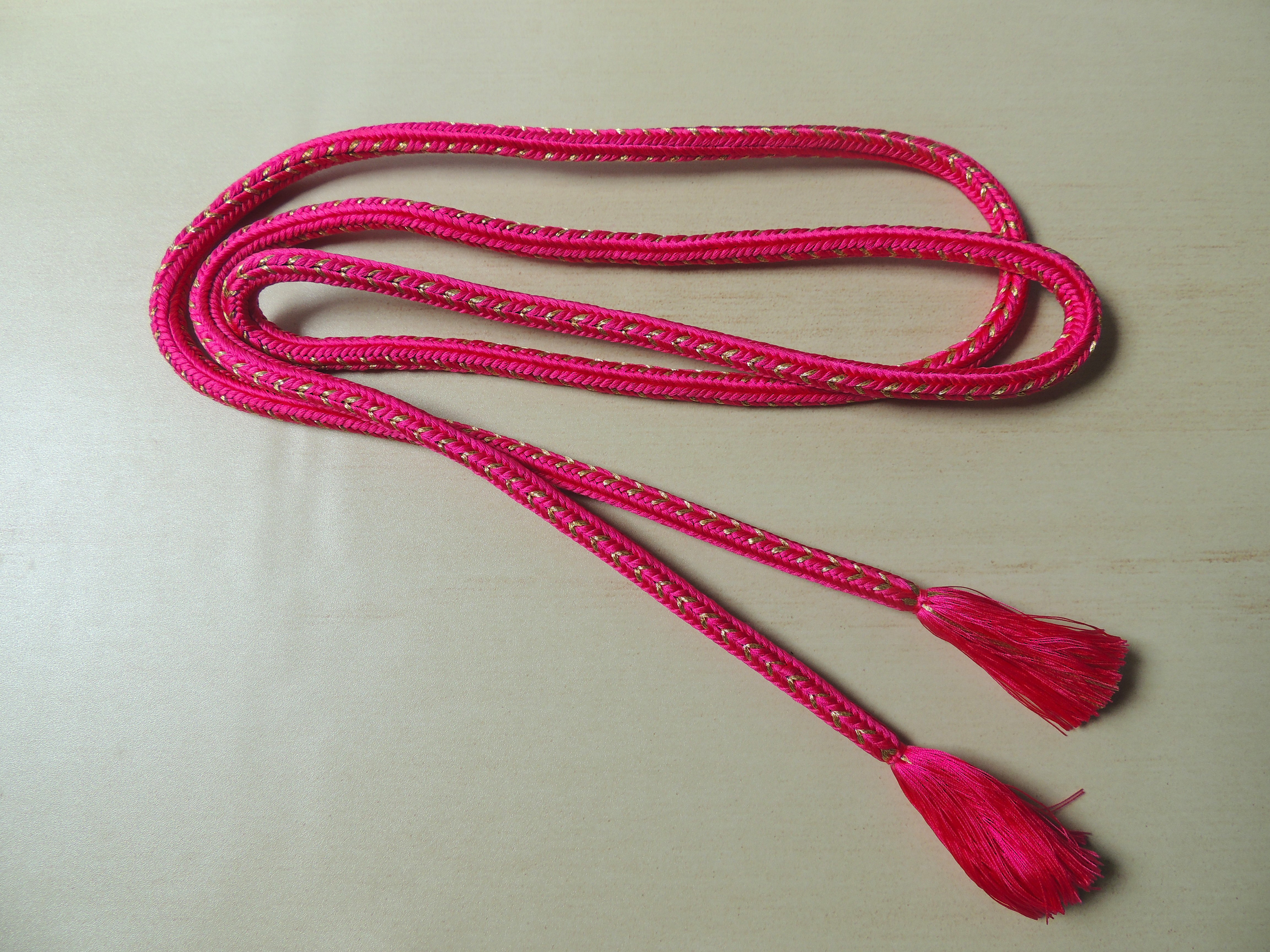 正絹手組 組紐　帯締め（丸源氏）