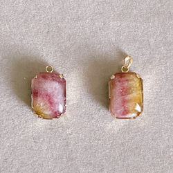 【浄化済み】14KGP ウォーターメロントルマリンネックレス 13×18mm 40〜45cm ネックレスチェーン変更可能 6枚目の画像