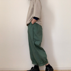 □再販★毎年大人気❗️秋冬用カツラギ生地カフスバルーンパンツ　5色★丈調節可能　受注製作　楽ちんパンツウエストゴム 12枚目の画像