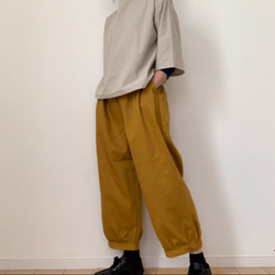 □再販★毎年大人気❗️秋冬用カツラギ生地カフスバルーンパンツ　5色★丈調節可能　受注製作　楽ちんパンツウエストゴム 10枚目の画像