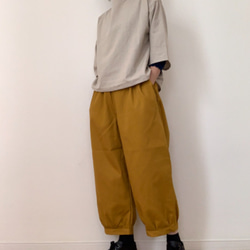 □再販★毎年大人気❗️秋冬用カツラギ生地カフスバルーンパンツ　5色★丈調節可能　受注製作　楽ちんパンツウエストゴム 9枚目の画像