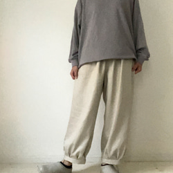 □再販★毎年大人気❗️秋冬用カツラギ生地カフスバルーンパンツ　5色★丈調節可能　受注製作　楽ちんパンツウエストゴム 13枚目の画像