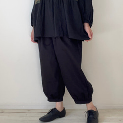 □再販★毎年大人気❗️秋冬用カツラギ生地カフスバルーンパンツ　5色★丈調節可能　受注製作　楽ちんパンツウエストゴム 7枚目の画像