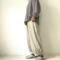 □再販★毎年大人気❗️秋冬用カツラギ生地カフスバルーンパンツ　5色★丈調節可能　受注製作　楽ちんパンツウエストゴム 14枚目の画像