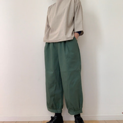 □再販★毎年大人気❗️秋冬用カツラギ生地カフスバルーンパンツ　5色★丈調節可能　受注製作　楽ちんパンツウエストゴム 11枚目の画像