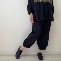 □再販★毎年大人気❗️秋冬用カツラギ生地カフスバルーンパンツ　5色★丈調節可能　受注製作　楽ちんパンツウエストゴム 8枚目の画像