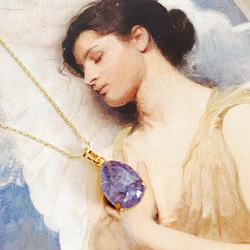 【浄化済み】14KGP タンザナイトネックレス 40〜45cm 天然石 ネックレスチェーン変更可能 5枚目の画像