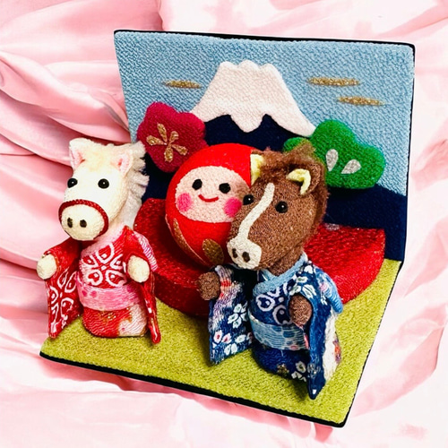 うま❖ちりめん細工❖干支❖人形 楽天市場】東芸 干支キット（午・うま・馬）ぬいぐるみキット ちりめん