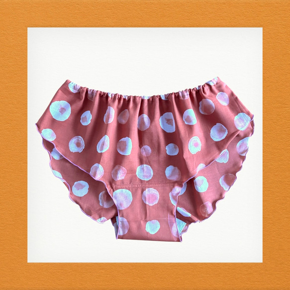 ふんどしパンツ単品 水玉 テラコッタ リラックスショーツ ふんどし