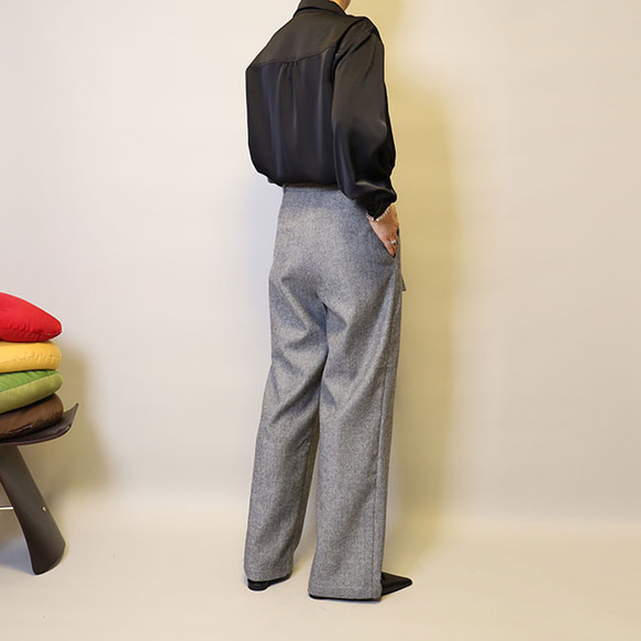 今なら即納♪お得♪斜文織りセットアップ普段〜式にもフォーマル卒業・入学式 スーツ ショートジャケット+ロングパンツ 13枚目の画像