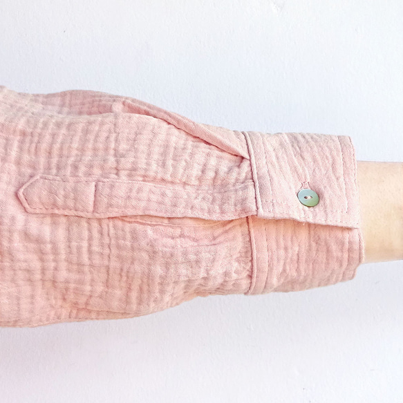 ガーゼオーバーシルエットシャツ（サンドカーキ） 19枚目の画像