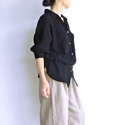 ガーゼオーバーシルエットシャツ（サンドカーキ） 12枚目の画像