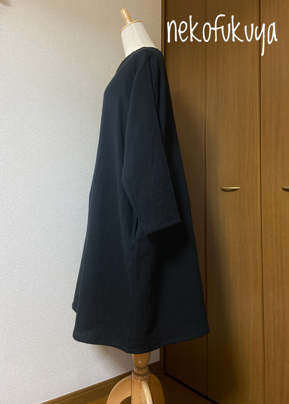 A様専用のオーダーページ ダブルガーゼのシンプルワンピース /LL〜3Lサイズ(サイズ展開予定です)☆受注製作です☆ 3枚目の画像