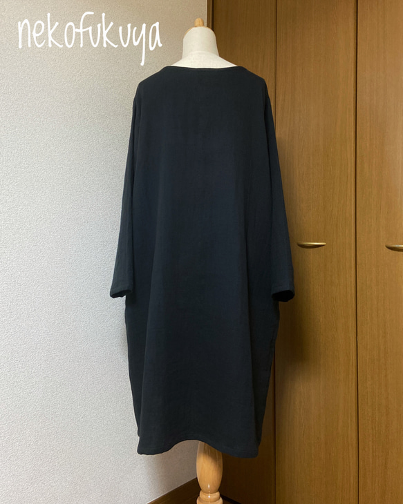A様専用のオーダーページ ダブルガーゼのシンプルワンピース /LL〜3Lサイズ(サイズ展開予定です)☆受注製作です☆ 4枚目の画像