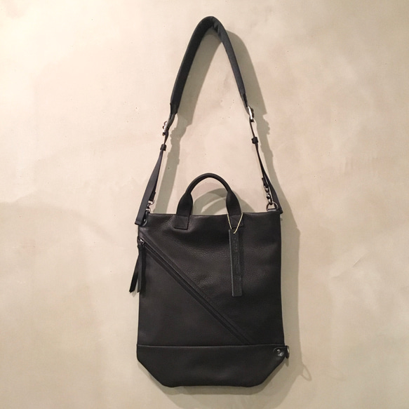 ハンドル付き薄マチショルダー／変形出来る／-LESS 11枚目の画像